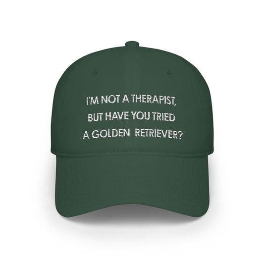 I'm not a therapist - Golden Retriever baseball cap