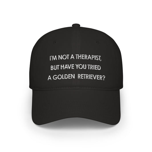 I'm not a therapist - Golden Retriever baseball cap