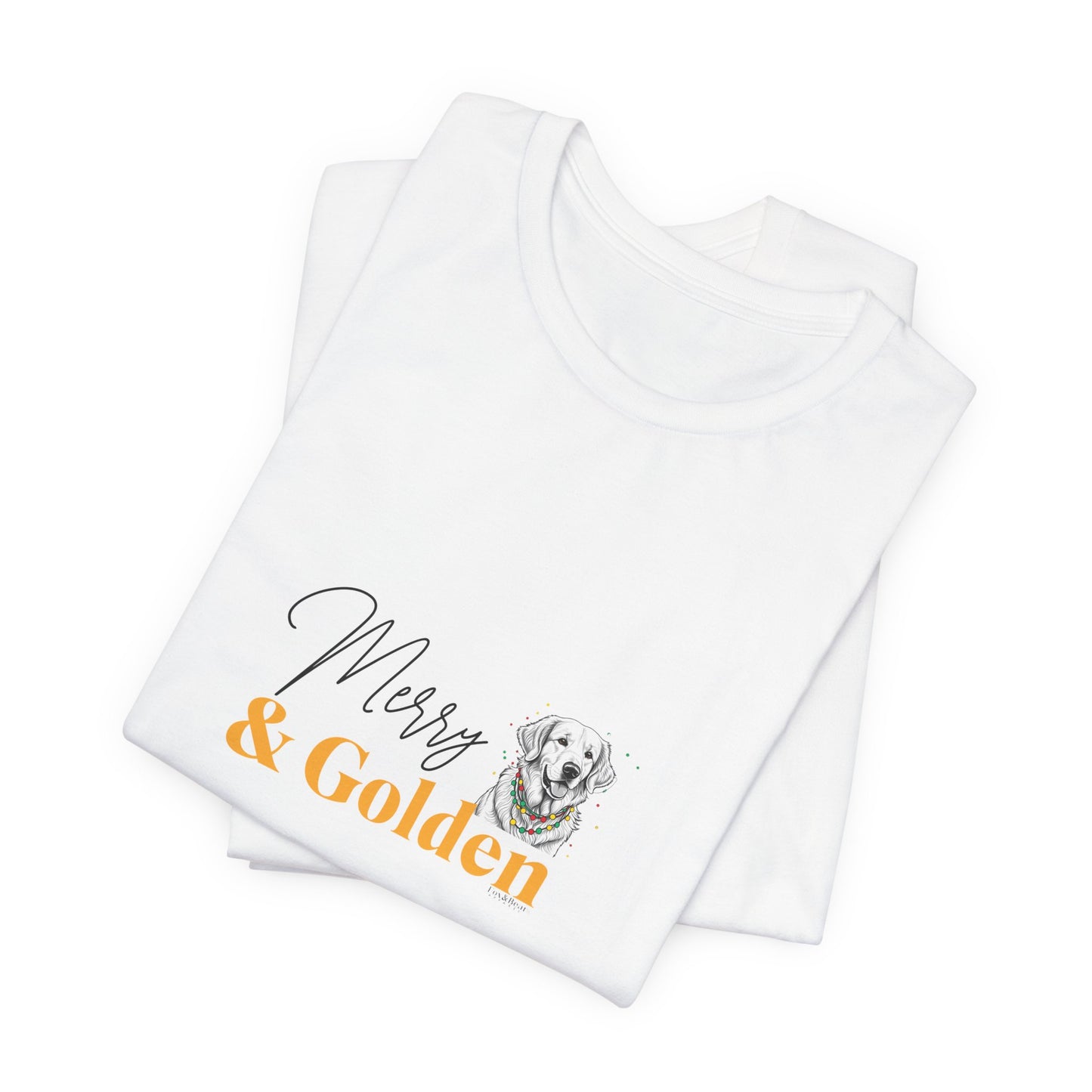 Merry & Golden -  Golden Retriever Christmas T-Shirt