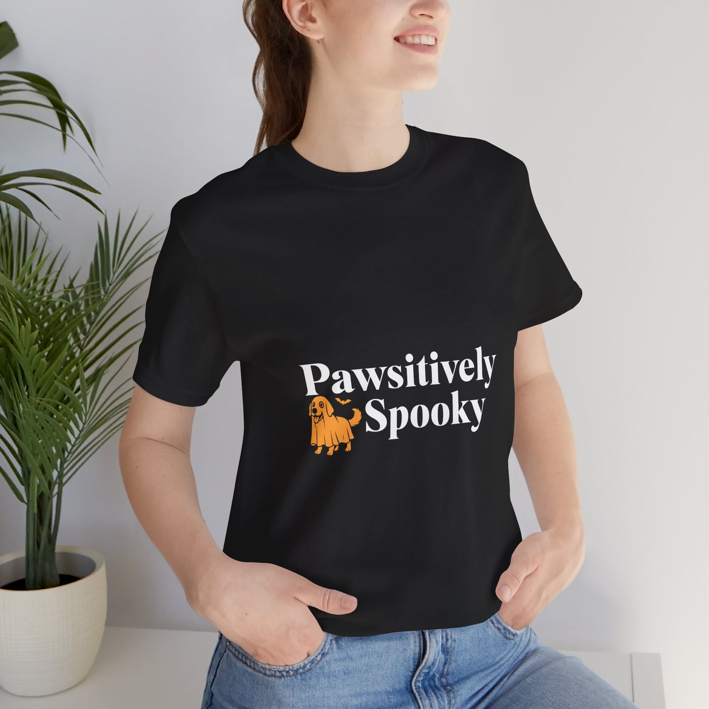 Pawsitively Spooky – Golden Retriever Halloween T-Shirt