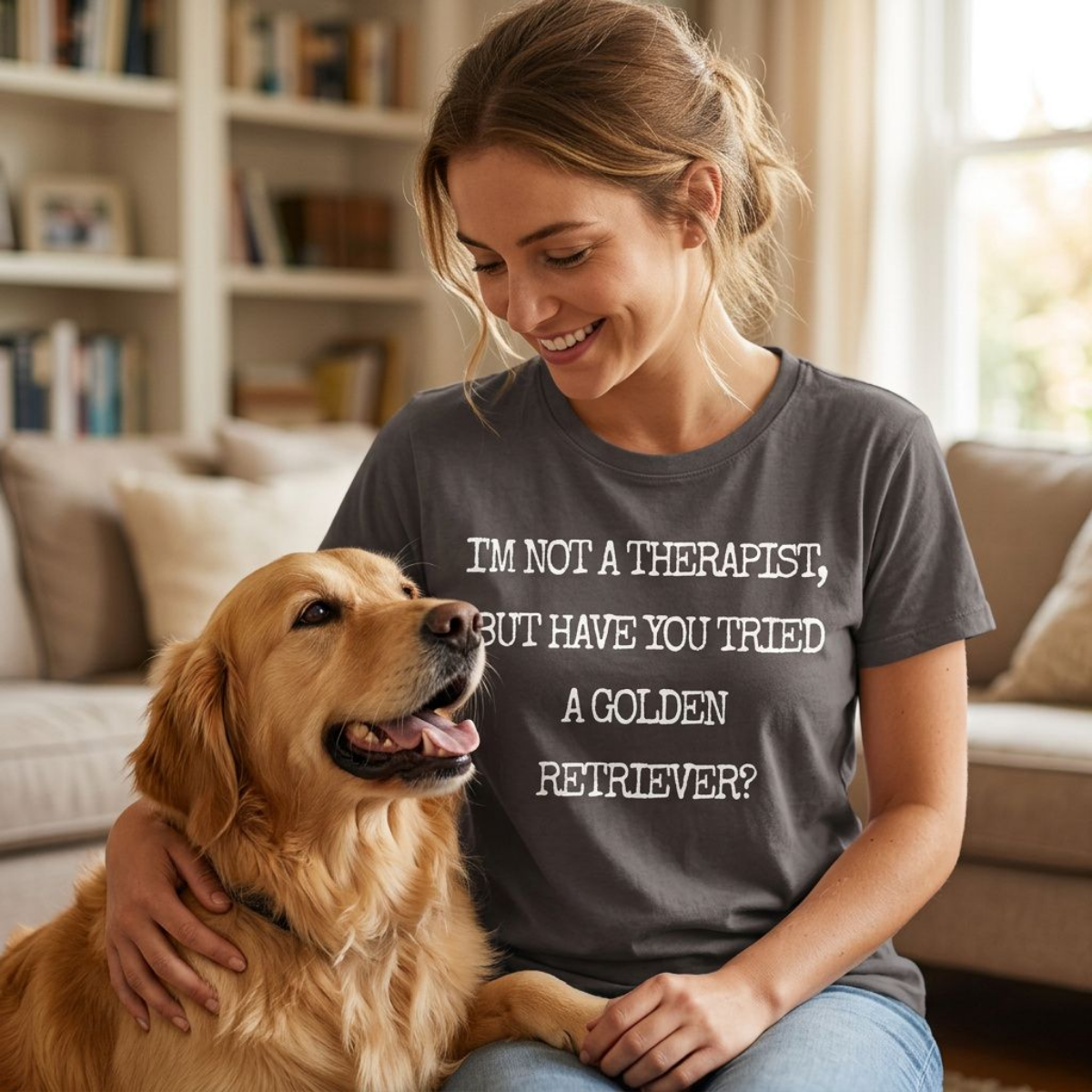 I'm Not a Therapist, But Have You Tried a Golden Retriever? - Golden Retriever T-shirt